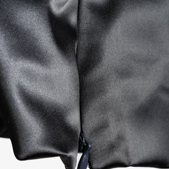 Paul Hardy Deep Green Satin Ruched Blouse - Picture 8 of 9